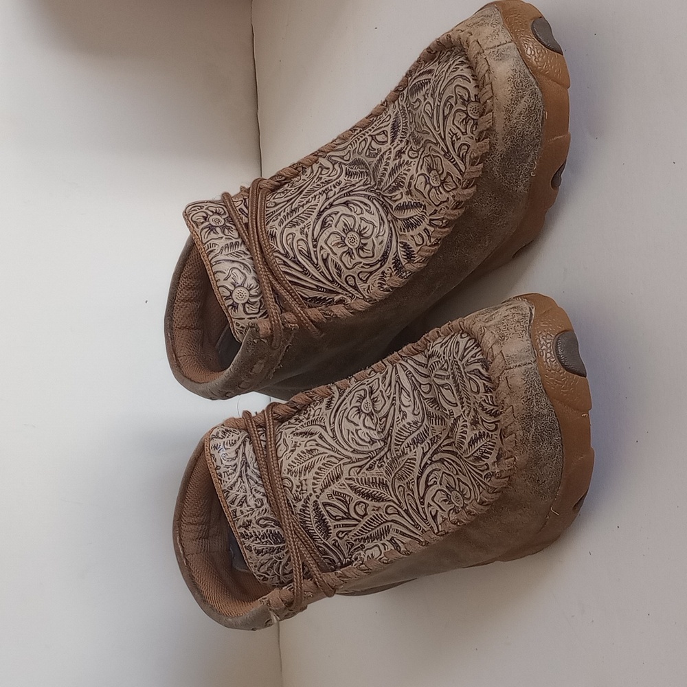 Twisted X Brown Ankle Boots with Pattern
